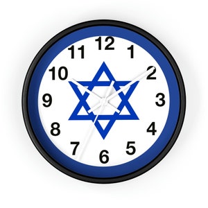 Israeli Flag Wall Clock , Star of David image 7