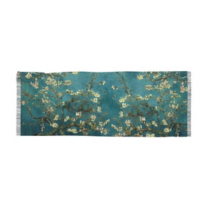 Almond blossom Scarf, Boho Fine art gift, Scarf, Holiday Scarf,   spring Scarf,   Seasonal Scarf, Van Gogh&#39;s Almond blossom, famous painting