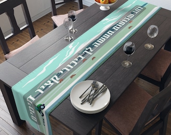 Shavuot Gifts, Shavuot table runner  | Yom ha-Bikkurim Day of the First Fruits   and HAG  ha-Qazir - Jewish Harvest Feast - Shavuos Gifts
