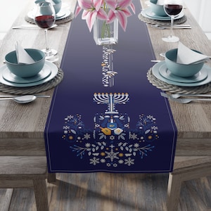 Hanukkah Table Runner, Hanukkah Decorations, Hanukkah Gift, Hanukkah Decor,