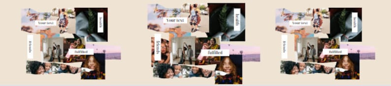 May include: A collage of images featuring people, nature, and text. The text includes "Your story", "Friends", "Feel Good", and "Breath".