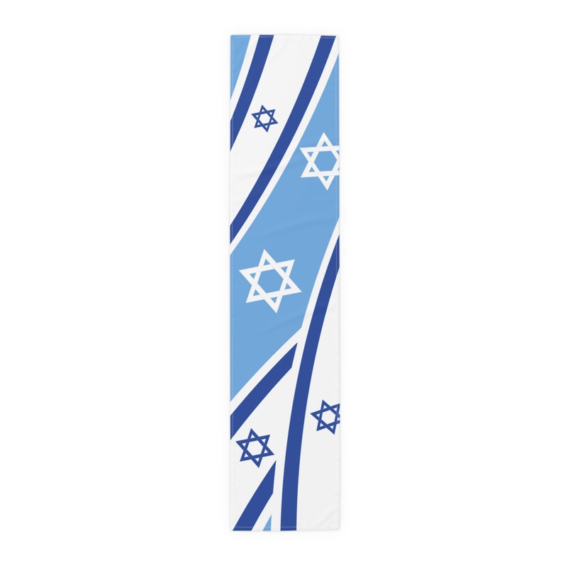 Israel Table Stand With ISRAEL Table Decoration, Israel Flag Runner, Israeli Table ...