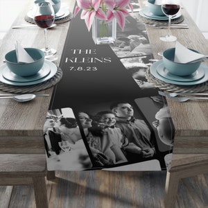 Create your own table runner, family reunion gift, photo table runner, personalized family gift, custom photo art image 9