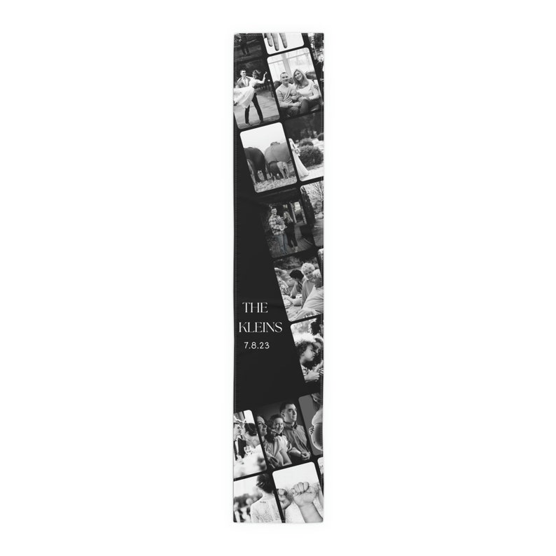 Create your own table runner, family reunion gift, photo table runner, personalized family gift, custom photo art image 2