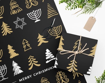 Merry Chrismukkah gift wrap, Wrapping Paper for Hanukkah
