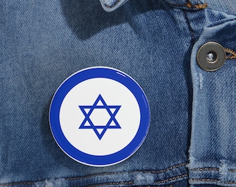 Israeli flag Round Pins SET, Israel pride, Jewish pride, Zionism, Jewish heritage, Patriotic pins, Israeli culture