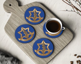 IDF Coasters: Israel Defense Forces, Stand with Israel  made in Australia