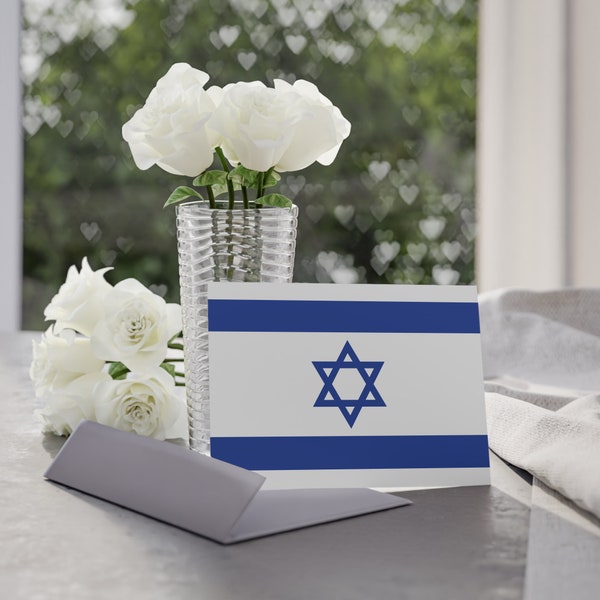 Israel flag card Holiday Cards  Israel flag, Patriotic Cards, Israel Independence Day,  Jewish Greetings, Card for Israelis in Australia