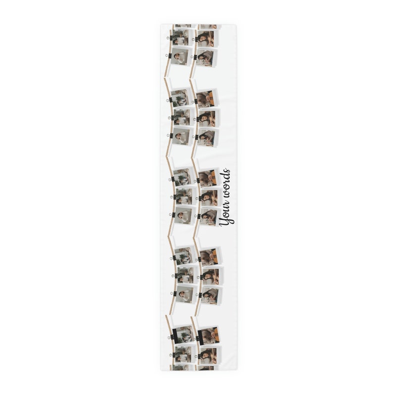 Personalized Photo Collage Table Runner, Custom Tablecloth image 6