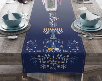 Hanukkah Table Runner, Hanukkah Decorations, Hanukkah Gift, Hanukkah Decor,