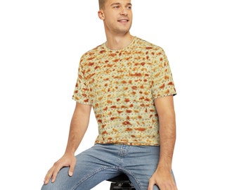 Matzo Tee, Matzo Madness  Passover seder  Men's Polyester Tee  xs-4xl