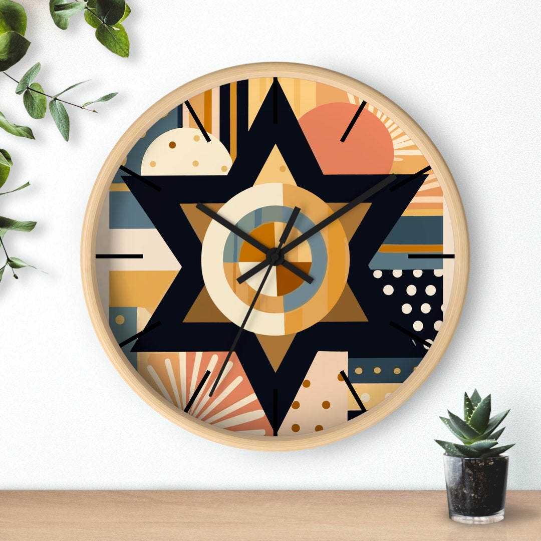 Boho Minimalist Charm Your Star of David Wall Clock Etsy