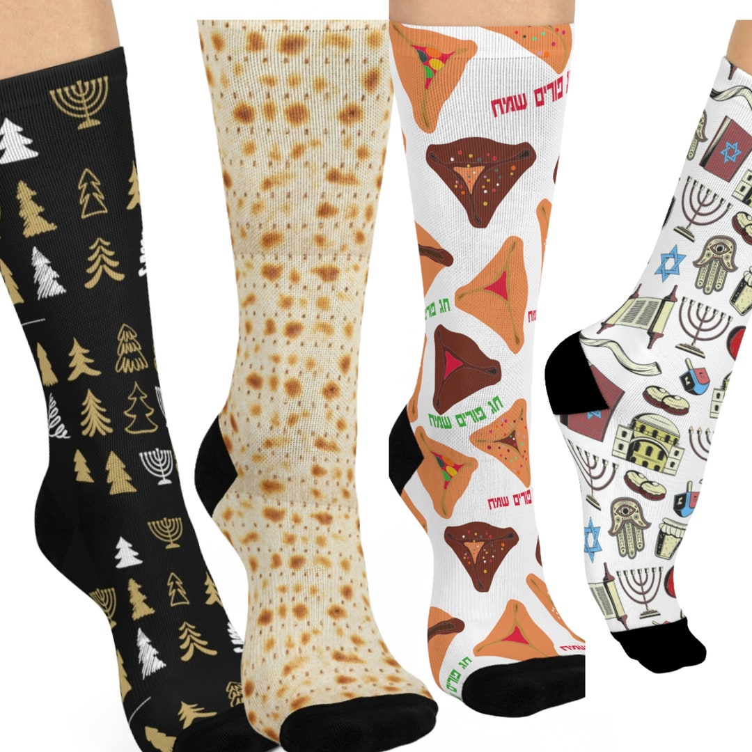 Jewish Socks, Jewish Holidays Gifts Ideas, Passover Socks, Matzah Socks