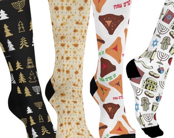 Jewish Socks,  Jewish Holidays gifts ideas,  Passover  Socks, Matzah Socks , gifts for Jewish, Jewish Girl, Bat Mitzvah