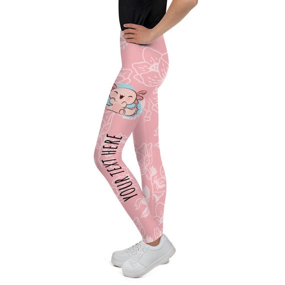 Custom Text Youth Leggings Axolotl Youth Leggings Axolotl