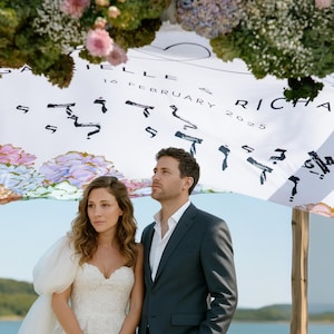 Custom names wedding Tapestry , The Bridal Canopy (Chuppah)  Ani Ledodi Vedodi Li Tapestry, Chuppah Tapestry, Jewish