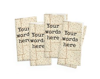 Personalized Passover  napkins /  matzah  napkins 4-piece set  perfect addition to your seder table