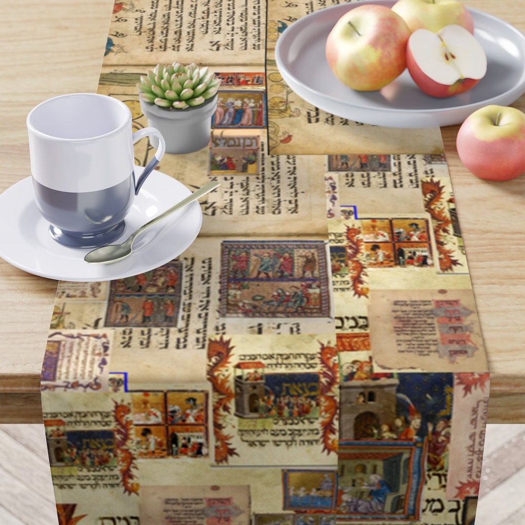 Table Runner Passover agada - Very special agada collection from musems, Seder gift-manuscript
