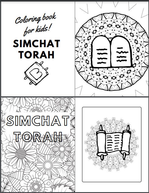 Simchat Torah bulletin board -- Paint white bulletin board paper