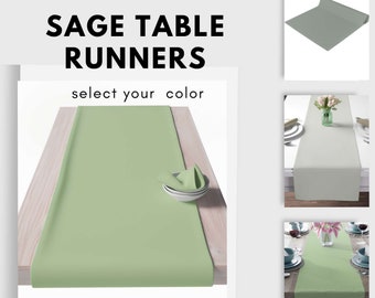 Sage Table Runner Custom Polyester | Wedding Table Runners , Wedding Decor Cotton, Poly