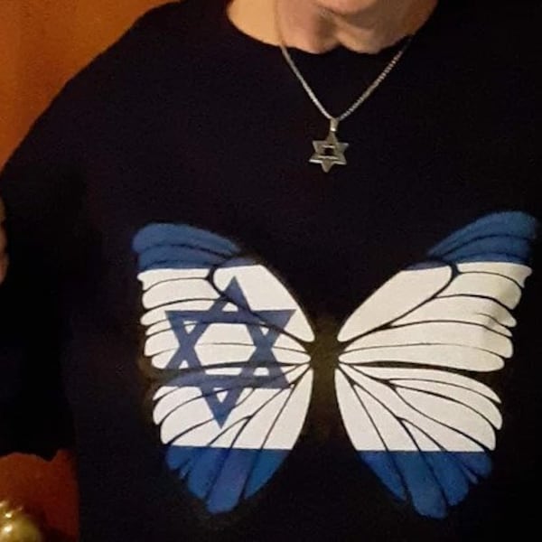 Show your Israel love Butterfly, I Stand With Israel srael-themed sweatshirt  ישראל, מגן דוד , עם ישראל חי