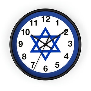 Israeli Flag Wall Clock , Star of David image 4