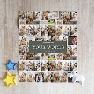 Personalized photo gift, collage blanket, memory blanket, photo collage throw, custom picture blanket, family photo blanket
