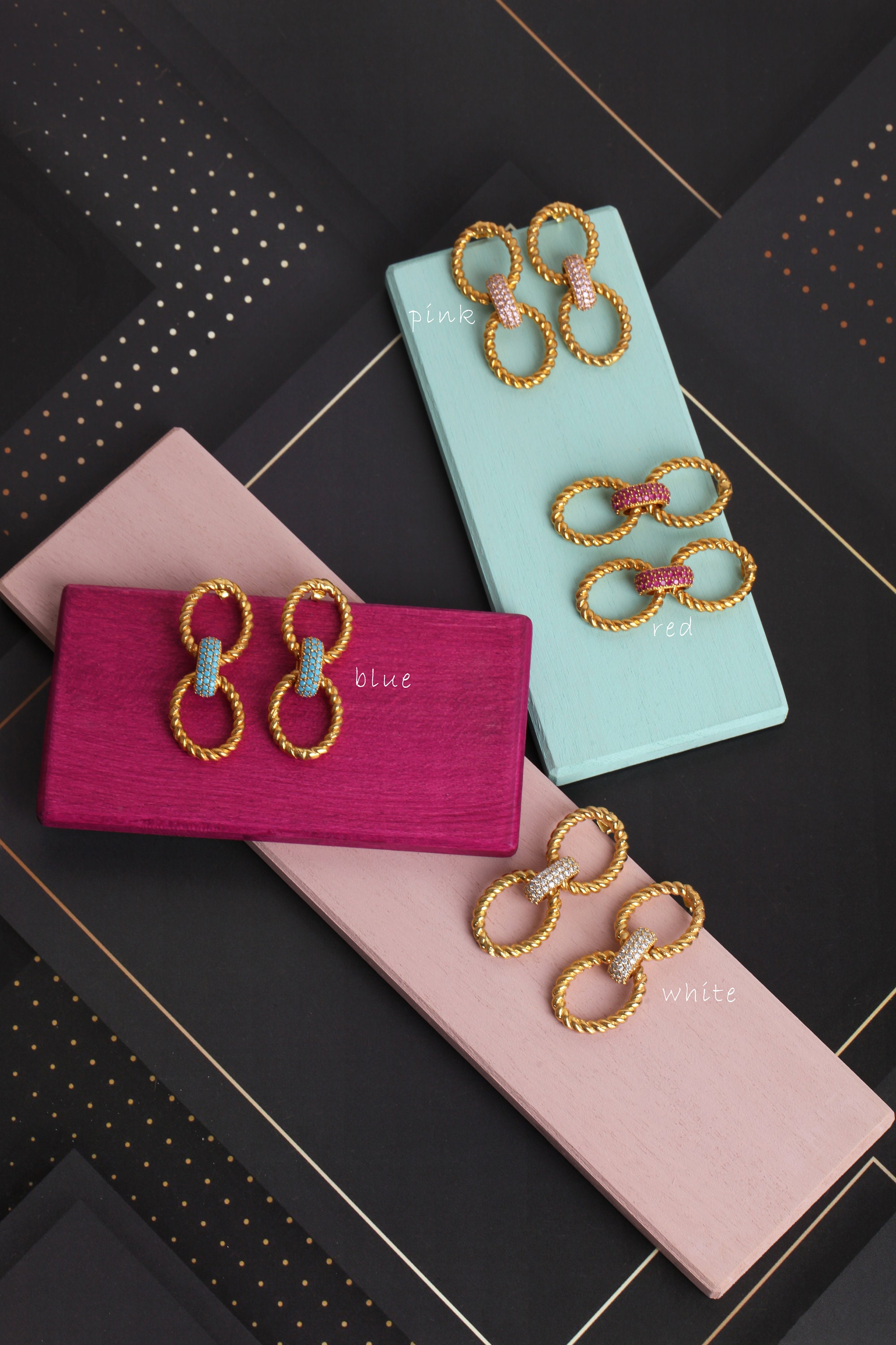 Les Boucles D'oreilles En Pierres Véritables – COEUR DE LION (fr