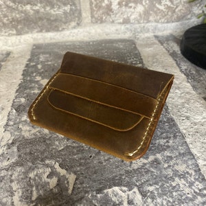 Handmade Leather Slim Personalized Flap Wallet for Men - Customizable, Durable and Stylish - Perfect Gift for Him