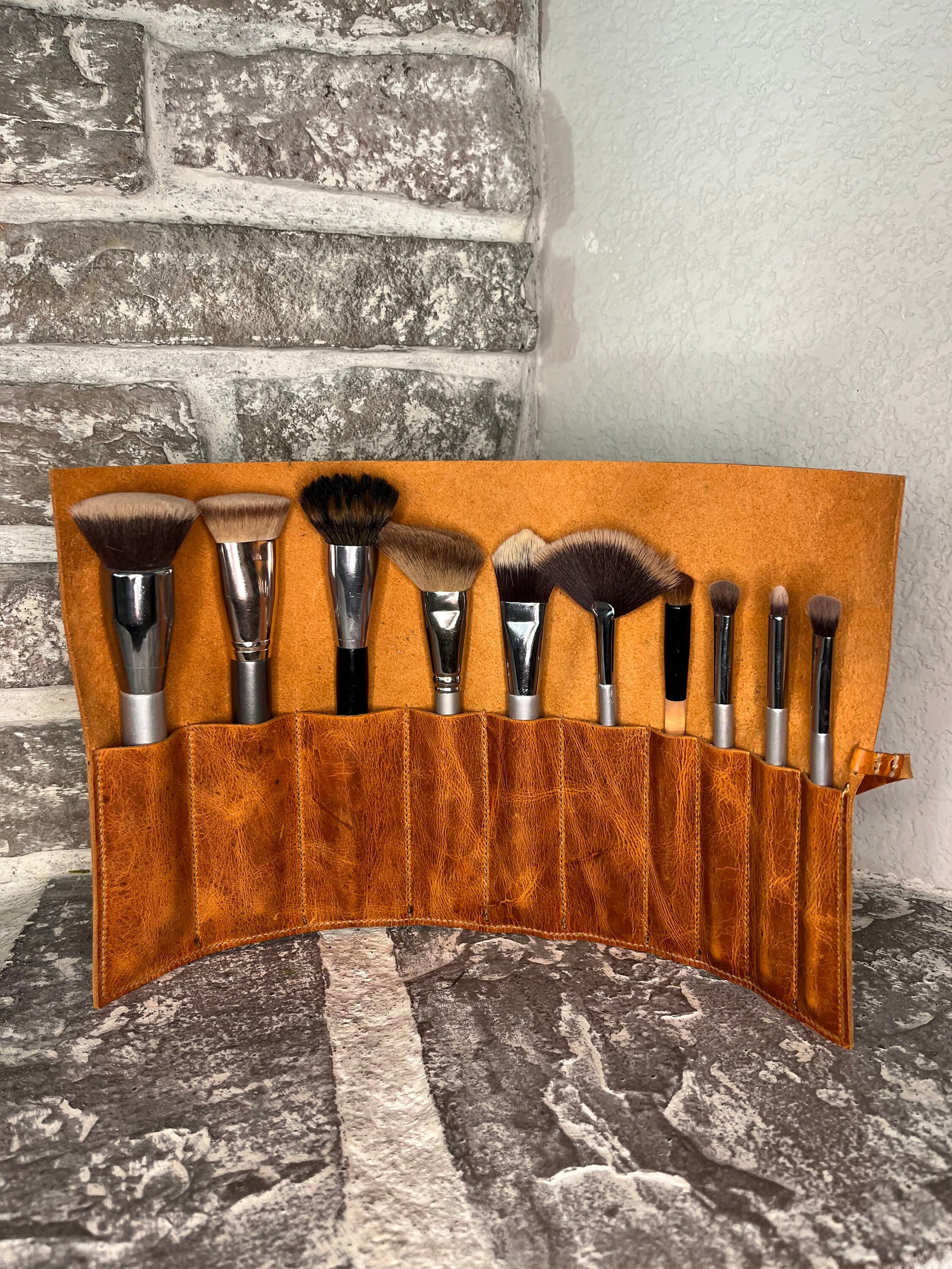 Makeup Brush Holder, Makeup Brush Roll, Makeup Brush Bag, Makeup Brush  Organizer, Cosmetic Brush Case Enchanted Leaves Forest 