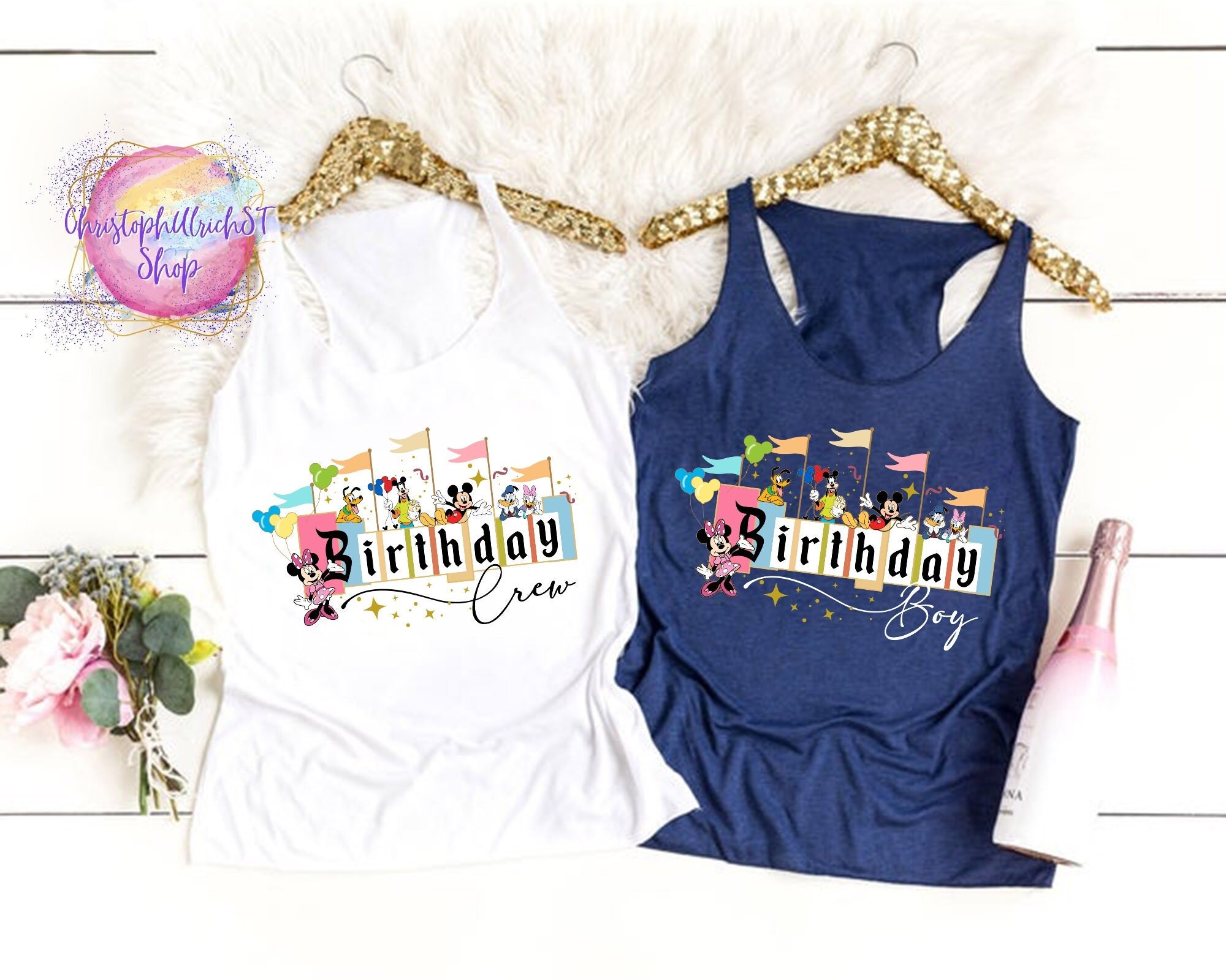 Disney Birthday Tank, Disney Birthday Girl Tank, Mickey And Friends Birthday Tanktop