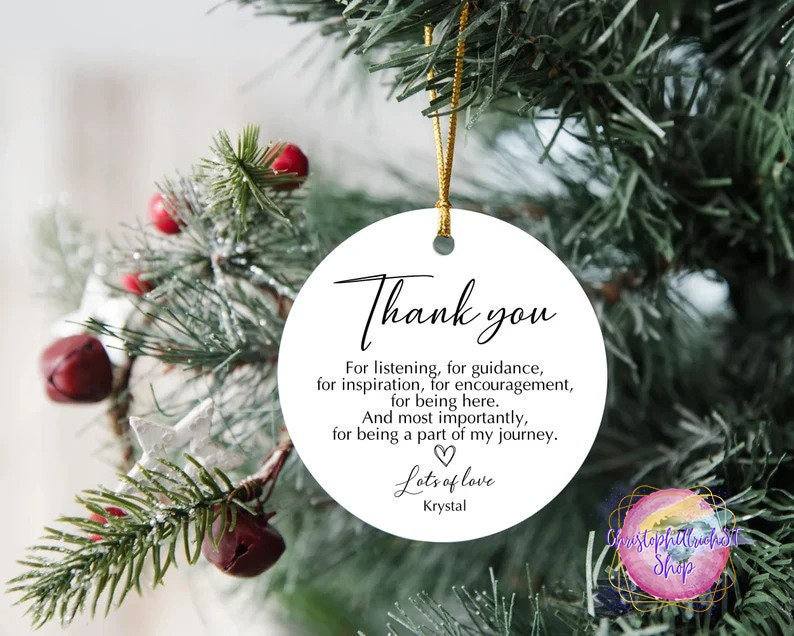 Custom Name Thank You Ornament, Never Forget The Difference That You You Make
