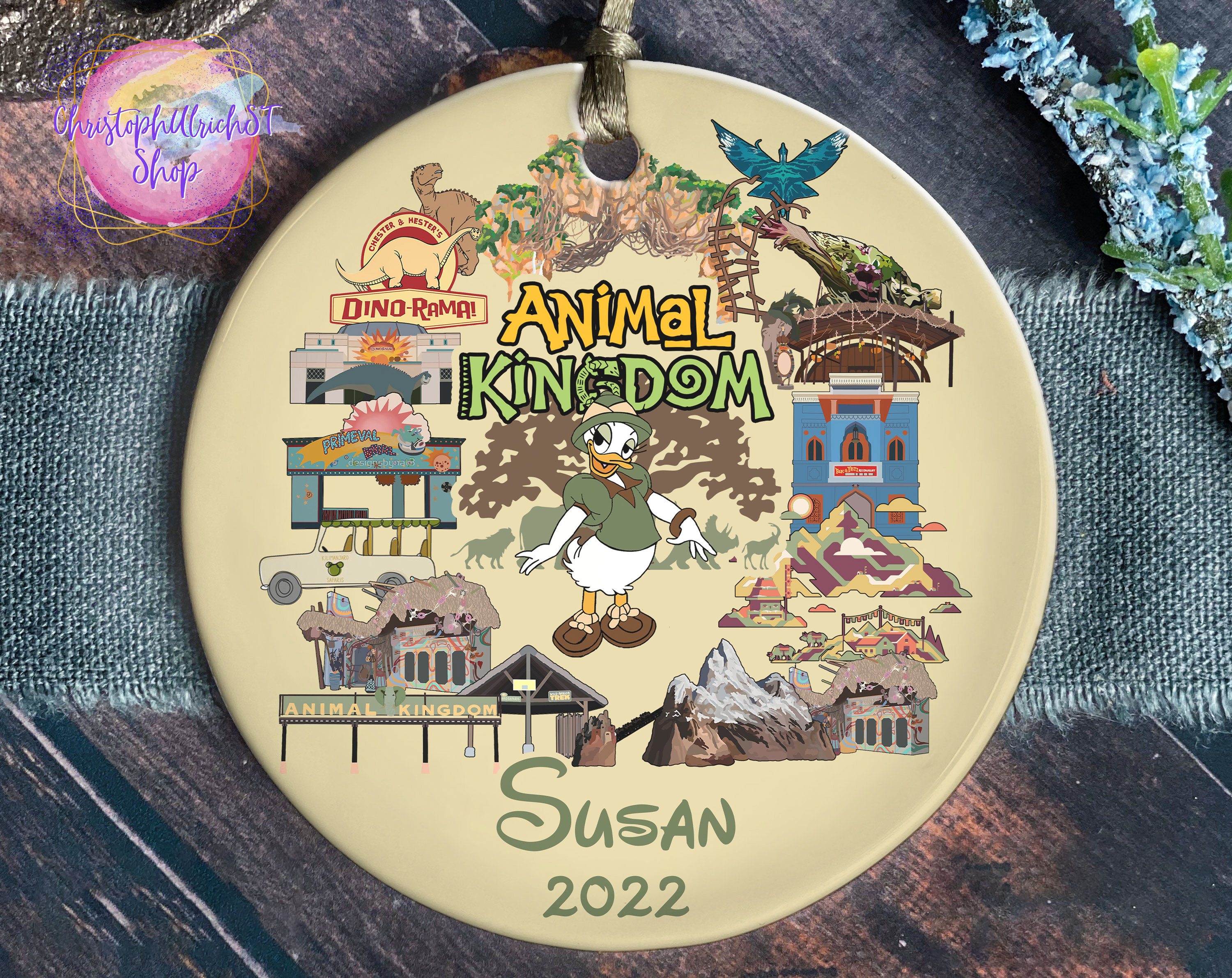 Discover Personalized Disney Safari Ceramic Ornament