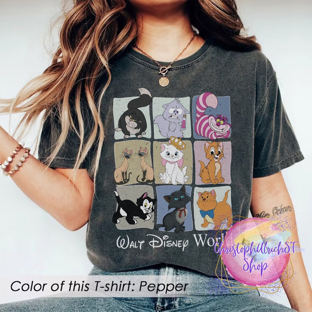 Disney Cat Shirts
 Disney fort Colors Shirt Disney Cats Shirt Walt Disney Etsy