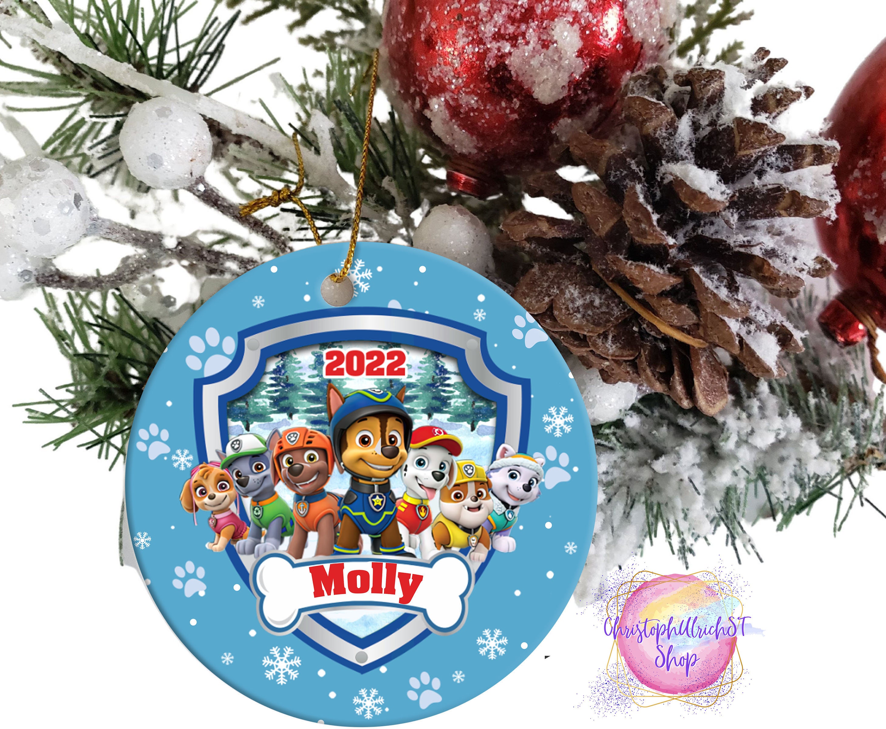 Paw Patrol Christmas Ornaments