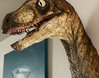 Lifesize Jurassic Park Velociraptor Dinosaur display