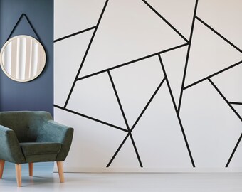 Black lines Wall Decals, Decorative vinyl Black lines, geometric lines, minimal wall decals, sticker strips, wall vinyl,