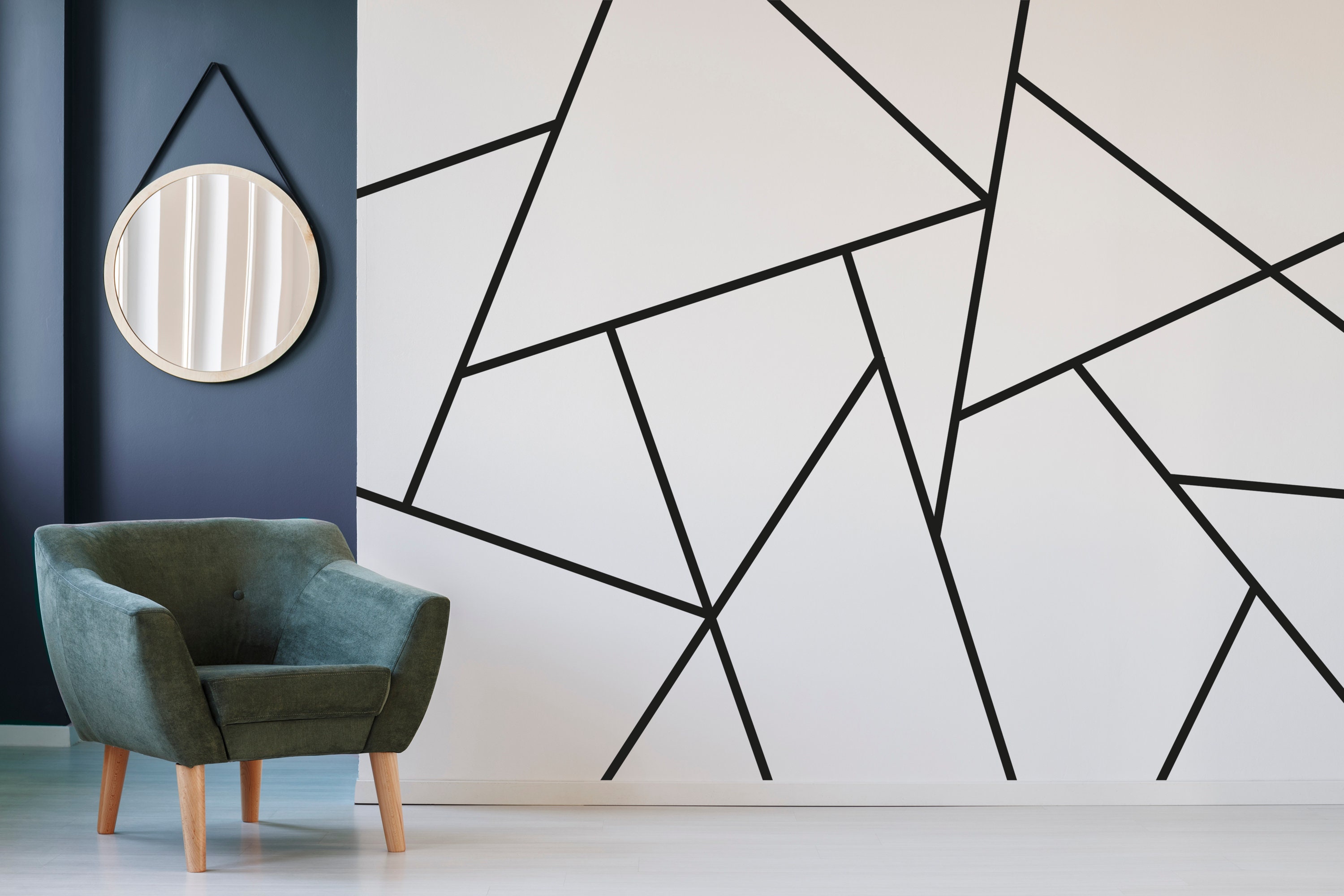INDIGOS UG - adesivi da parete - Verde tiglio, 96 x 91 cm