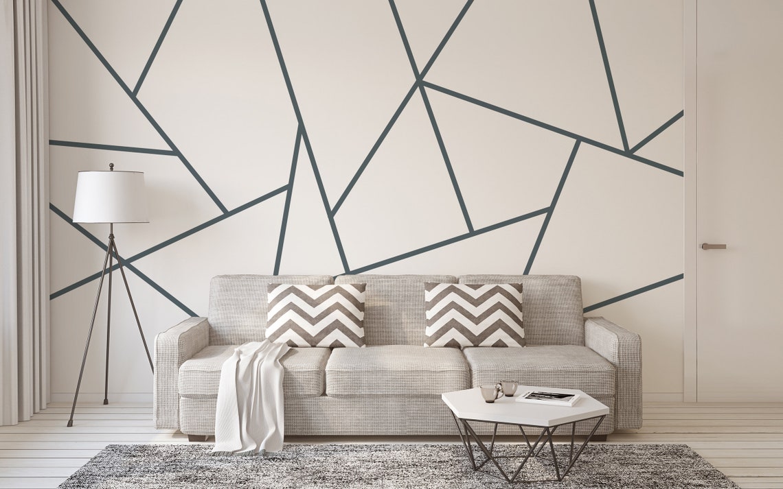 Black Lines Wall Decals, Decorative Vinyl Black Lines, Geometric Lines, Minimal Wall Decals