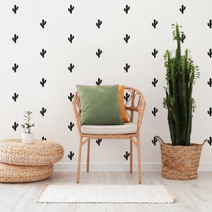 Cute Cactus Wall Decal, cactus sticker, Fun Vinyl Sticker for Kids&#39; Room Decor, wall decor, Vinyl Wall Art