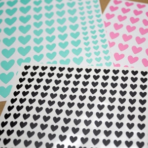Heart Sticker Sheet, Tiny Hearts, Coquette hearts, mini stickers, Planner stickers, stickers for Valentine’s Day, waterproof sticker