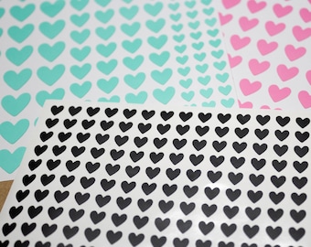 Heart Sticker Sheet, Tiny Hearts, Coquette hearts, mini stickers, Planner stickers, stickers for Valentine’s Day, waterproof sticker
