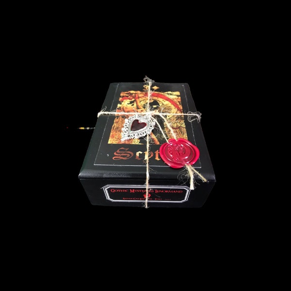 Gothic Mysteries Lenormand Édition exclusive avec boîte en bois peinte à la main, Lim.Ed. 333 exemplaires