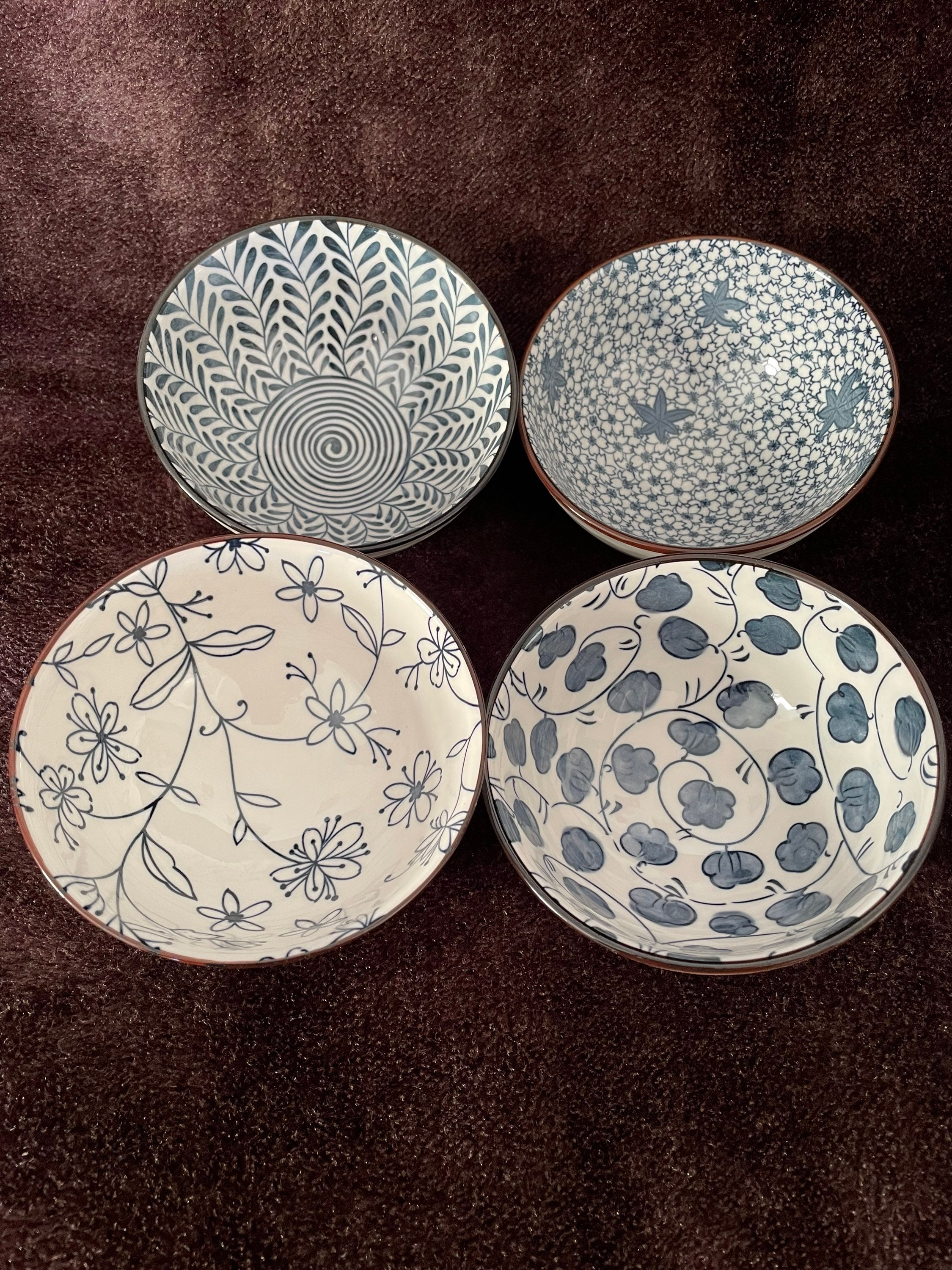 Japanese/chinese Rice Bowls & Plates Gift Set Etsy UK