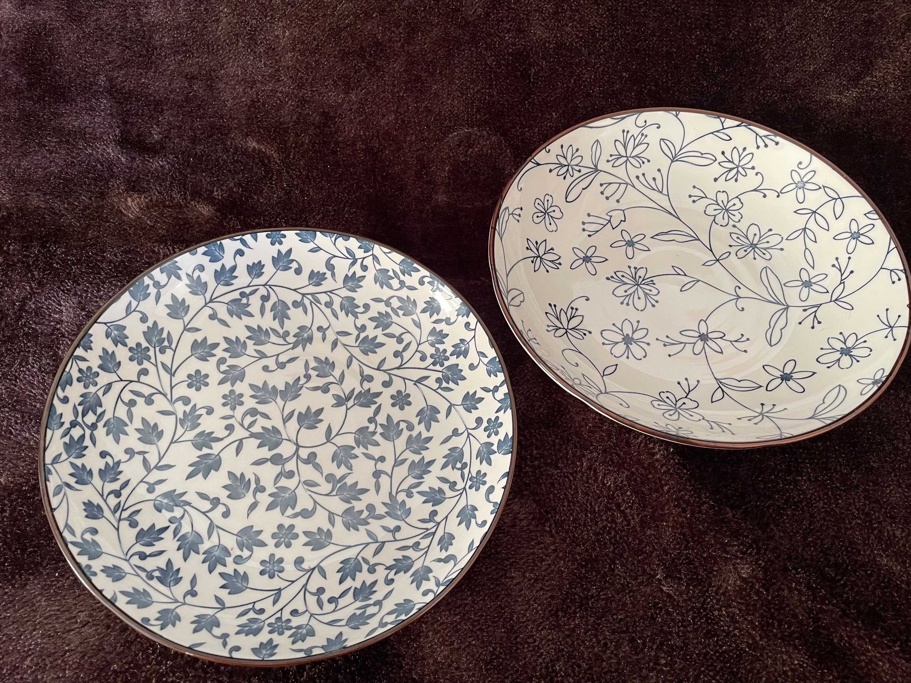 Japanese/chinese Rice Bowls & Plates Gift Set Etsy UK
