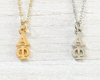 The Collegiate Standard Alpha Phi Sterling Silver Circular Pendant set with Czs The Collegiate Standard Alpha Phi Sterling Silver Circular Pendant set with Czs