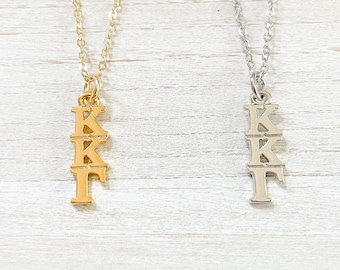 Kappa Kappa Gamma Greek Lavalier Drop Necklace (KKG, KKΓ)