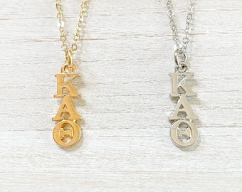 Kappa Alpha Theta Sorority Greek Lavalier Drop Necklace (Theta, KAT, ΚΑΘ)