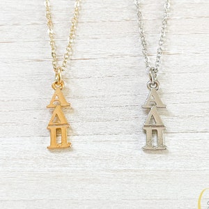 Alpha Delta Pi Sorority Greek Lavalier Drop Necklace (ADPi, ΑΔΠ)
