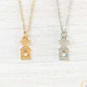 Chi Omega Sorority griechische Lavalier-Tropfen-Halskette (Chi O, XO, XOhm)